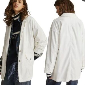 Anthropologie Pilcro Washed Corduroy Oversized Blazer, S